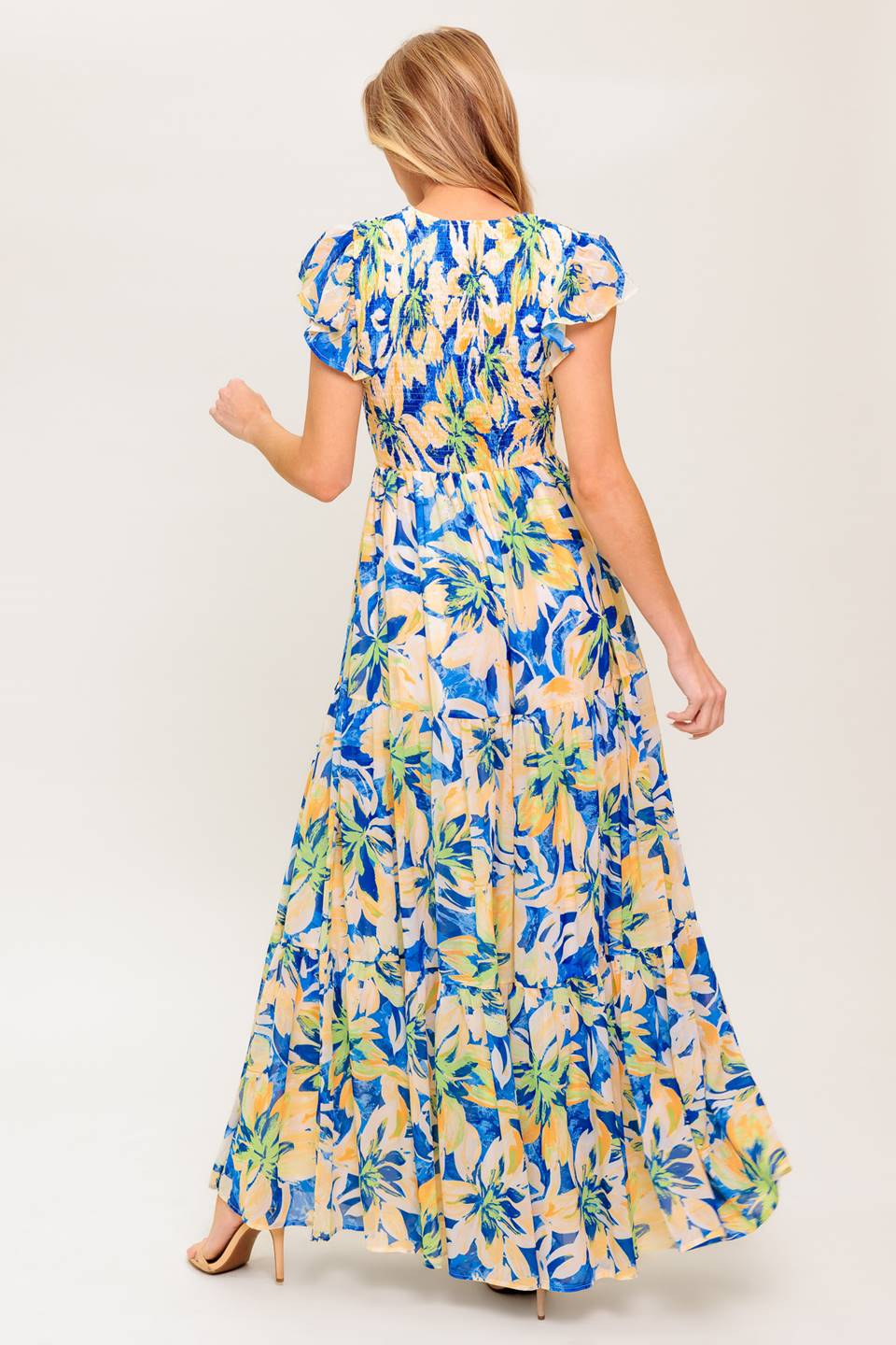ECHOES OF YOU FLORAL WOVEN MAXI DRESS Flying Tomato